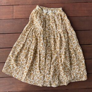 Rylee and Cru Floral Tan Skirt